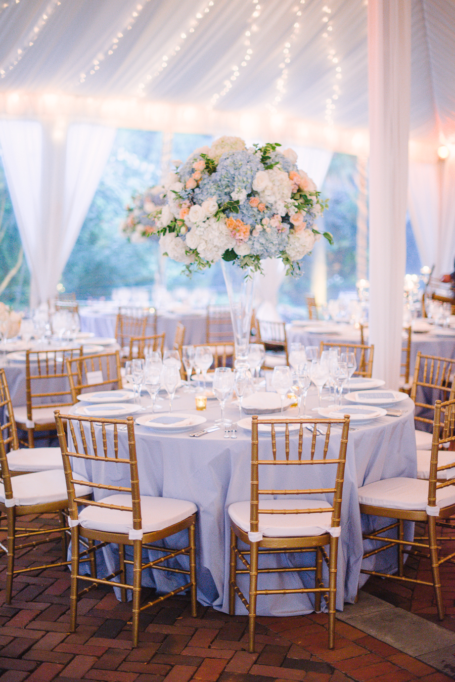 Soft Blue Hues with Pops of Peach at Decatur House in Washington, D.C ...