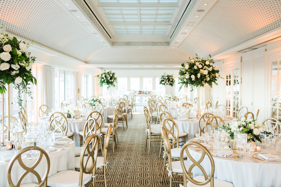 Wedding Reception Flowers by Sweet Root Village at the Hay Adams Hotel in Washington DC