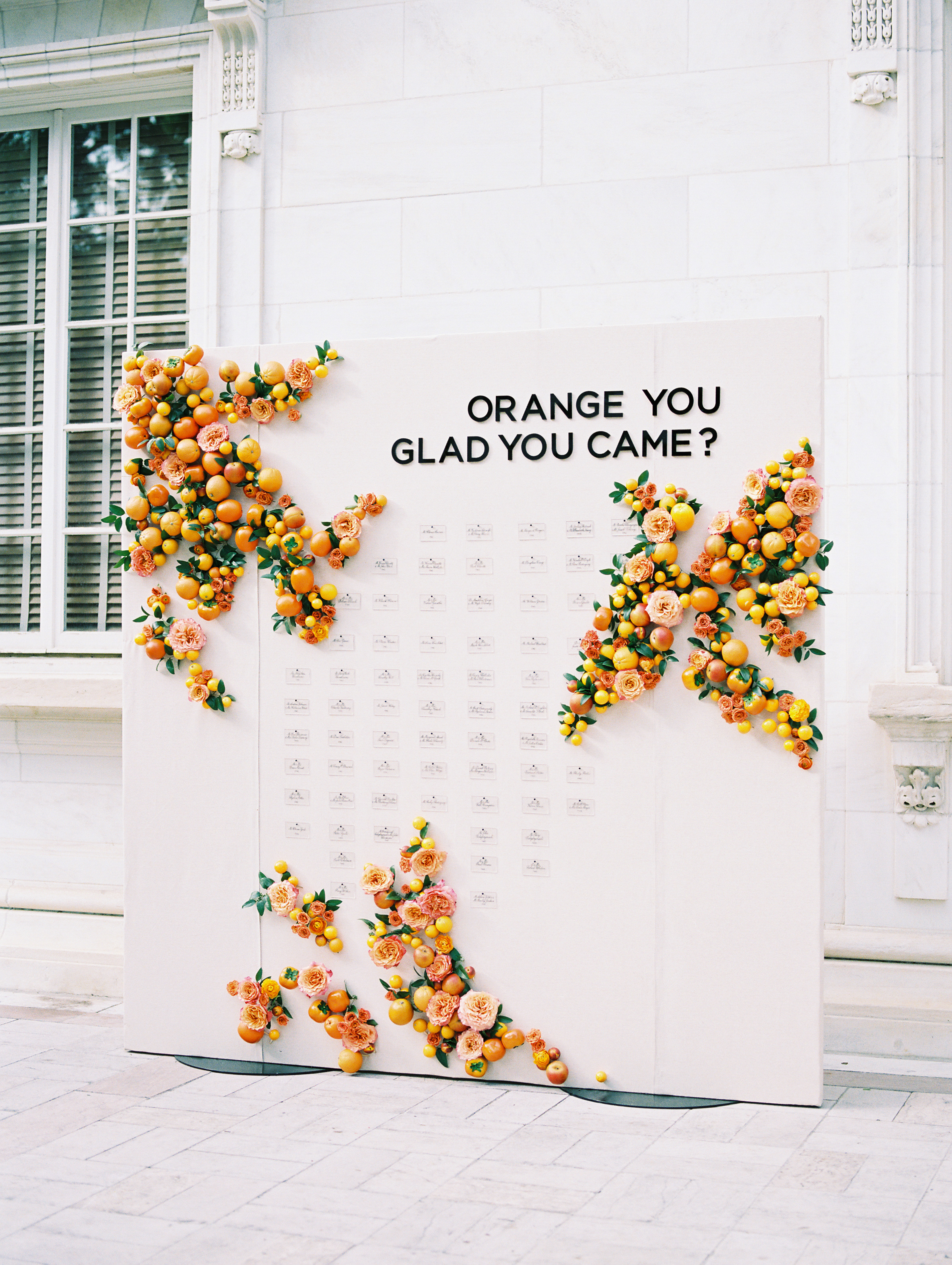 Modern Citrus Wedding Reception at DAR in Washington, DC